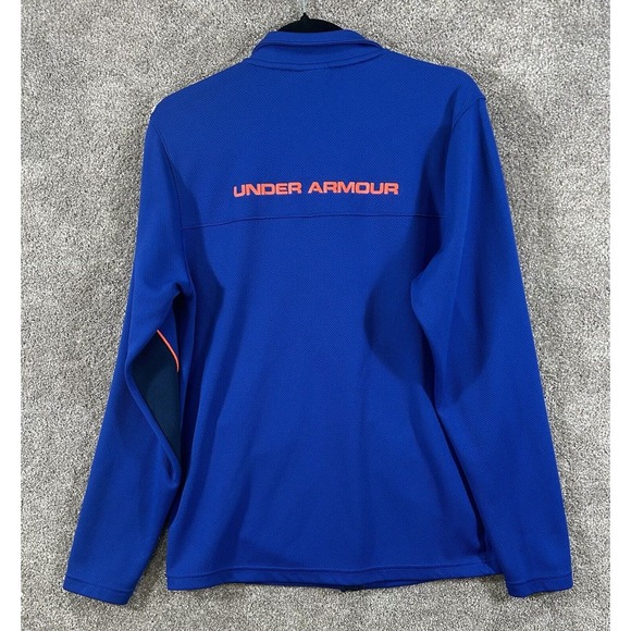 Under Armour Track Jacket Mens Small Blue Loose Coupe Full Zip Long Sleeve - Picture 2 of 9